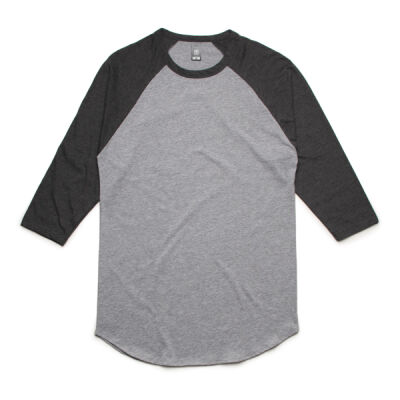 YOUR OWN DESIGN - AS Colour 3/4 Raglan Tee Unisex Thumbnail